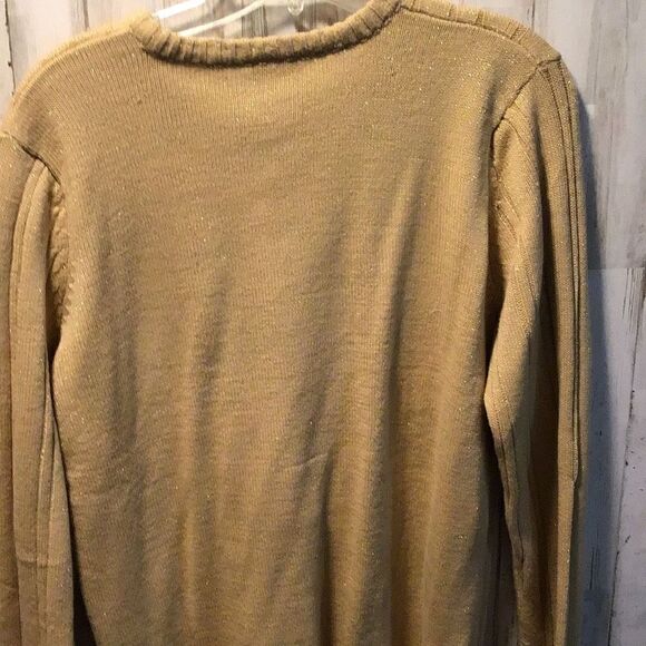 Sweater sparkly gold by Sarah Morgan size medium - Picture 2 of 4